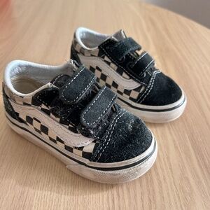 Toddler Vans checkered sk8 shoes size 5